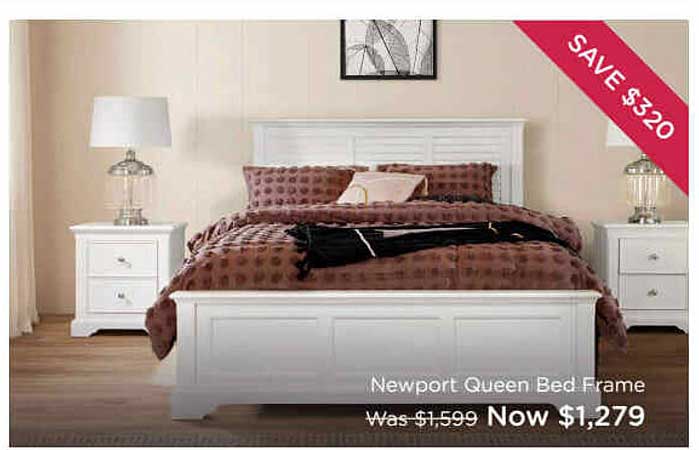 Snooze Newport Queen Bed Frame