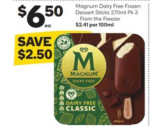 Magnum Dairy Free Frozen Dessert Sticks Offer At Woolworths