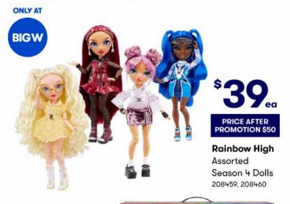 Rainbow High Season 4 Dolls Offer at BIG W
