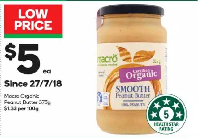 Macro Organic Peanut Butter Offer at Woolworths