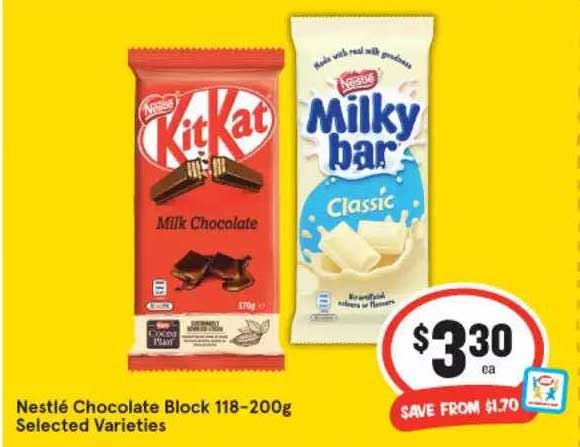 Nestlé Chocolate Block Offer at IGA