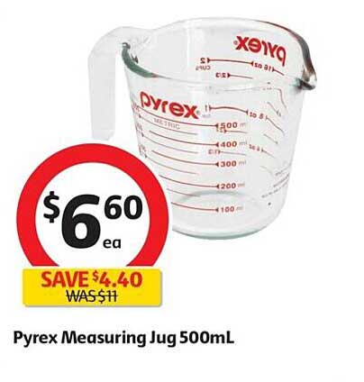 Coles Pyrex Measuring Jug 500mL