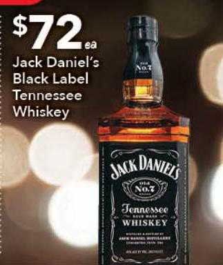 Jack Daniel's Black Label Tennessee Whiskey Offer at Ritchies ...