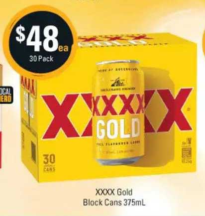 Xxxx gold cans