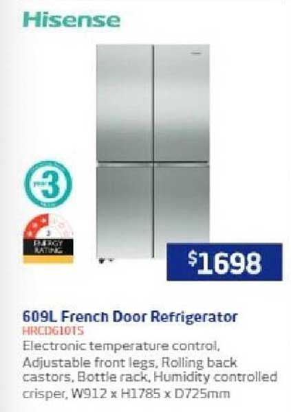 Hisense 609l French Door Refrigerator Offer at Retravision - 1Catalogue ...