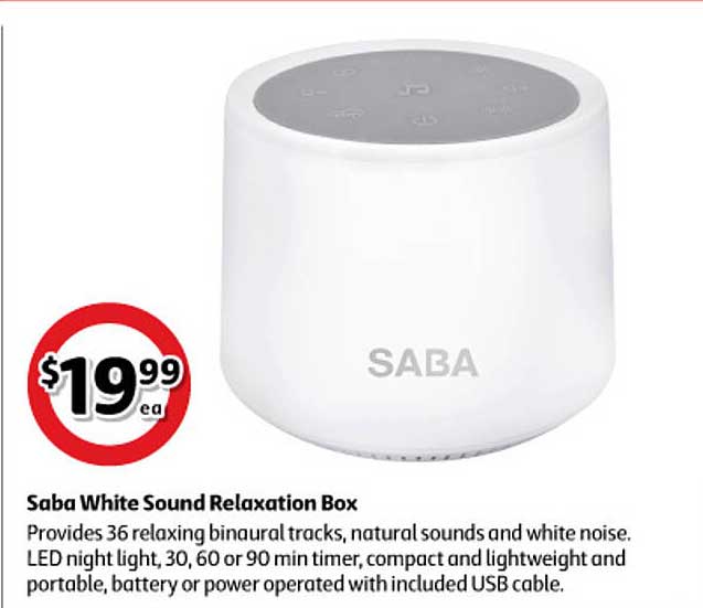 Coles Saba White Sound Relaxation Box