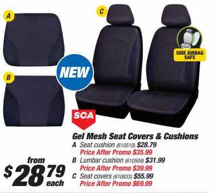 Sca Gel Mesh Seat Covers Cushions Offer At Super Auto - Sca Memory Foam Seat Covers
