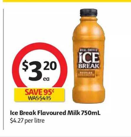 Coles Ice Break Flavoured Milk 750ml