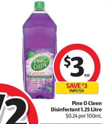 Coles Pine O Cleen Disinfectant 1.25 Litre