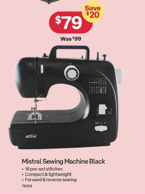 Australia Post Mistral Sewing Machine Black