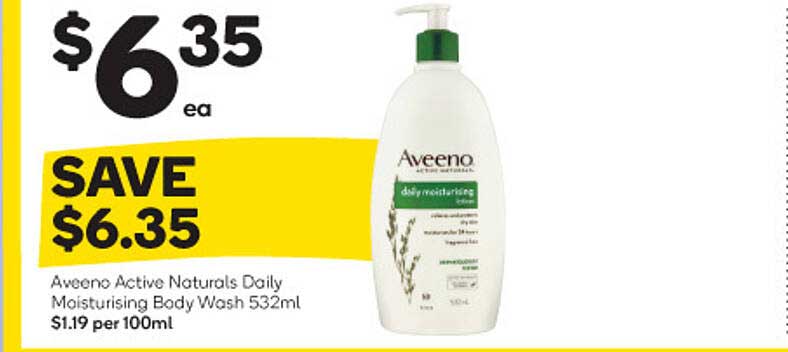 Woolworths Aveeno Active Naturals Daily Moisturising Body Wash
