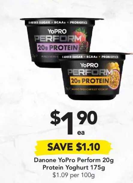 Drakes Danone YoPro Perform 20g Protein Yoghurt 175g
