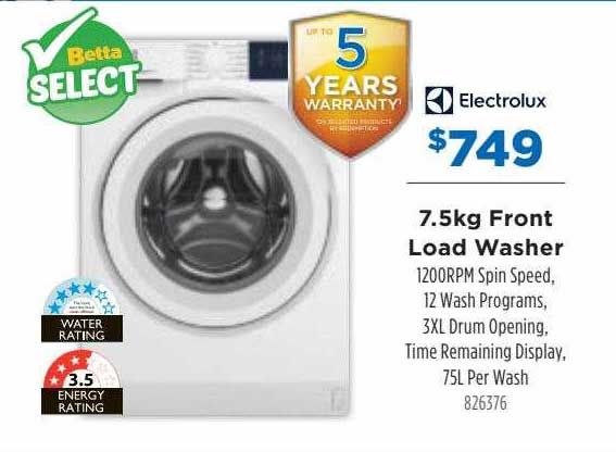 Betta Electrolux Front Load Washer