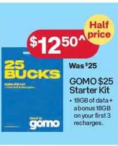 Australia Post Gomo $25 Starter Kit