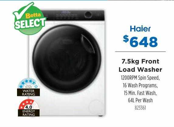 Betta Haier Front Load Washer