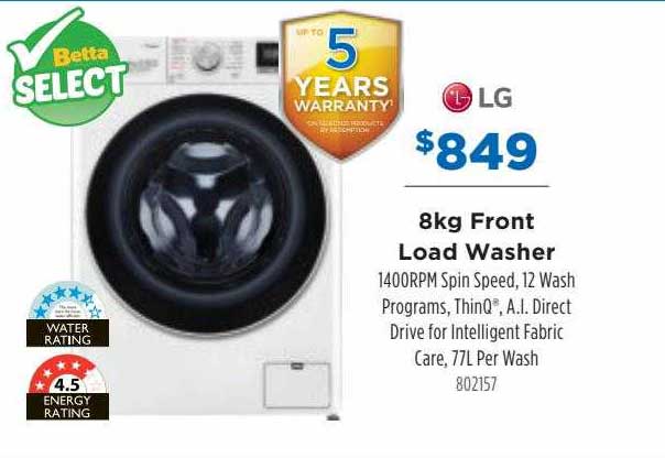 Betta Lg Front Load Washer
