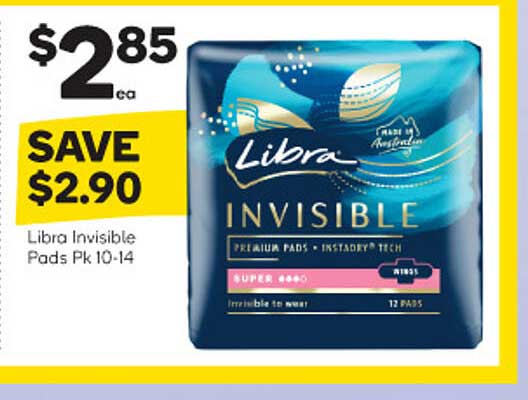 Woolworths Libra Invisible Pads