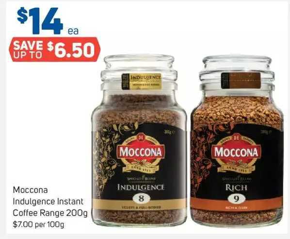 Foodland Moccona Indulgence Instant Coffee Range 200g