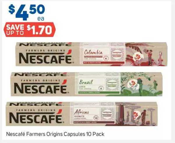 Foodland Nescafé Farmers Origins Capsules 10 Pack