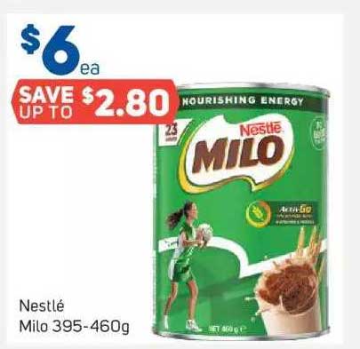 Foodland Nestlé Milo 395g-460g