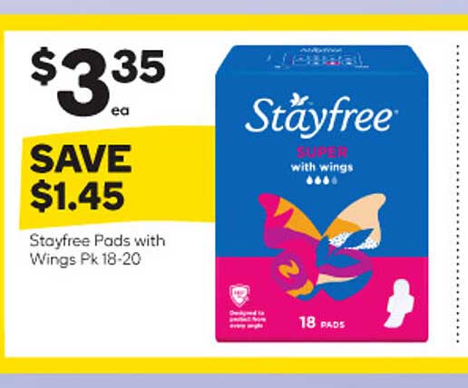 Woolworths Stayfree Pads With Wings