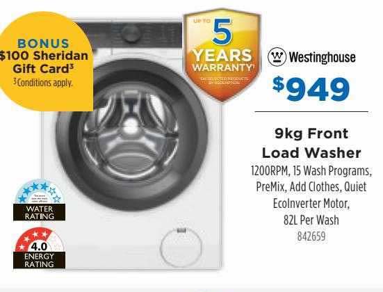 Betta Westinghouse Front Load Washer