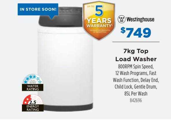 Betta Westinghouse Top Load Washer