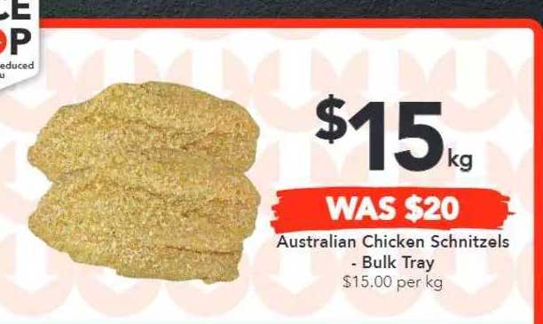 Drakes Australian Chicken Schnitzels - Bulk Tray