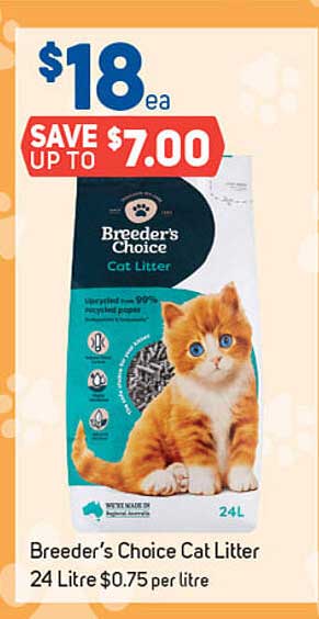 Foodland Breeder's Choice Cat Litter 24 Litre