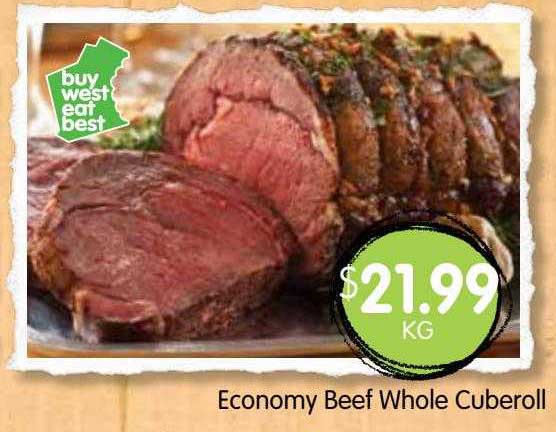 Spudshed Economy Beef Whole Cuberoll
