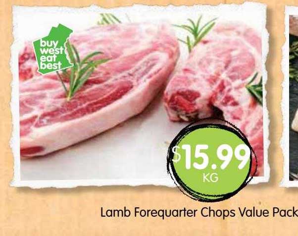 Spudshed Lamb Forequarter Chops Value Pack