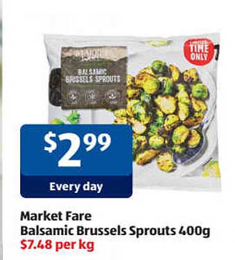 ALDI Market Fare Balsamic Brussels Sprouts