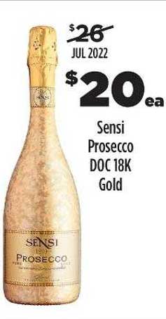 Liquorland Sensi Prosecco Doc 18k Gold