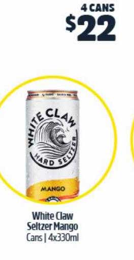 BWS White Claw Seltzer Mango Cans