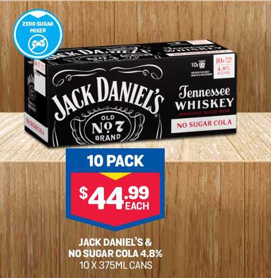 Bottlemart Jack Daniel's & No Sugar Cola 4.8%