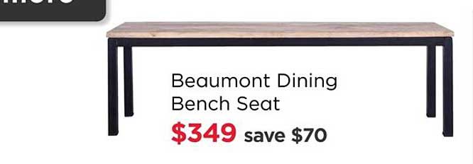 Early Settler Beaumont Dining Bench Seat