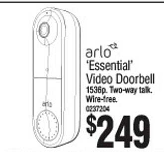 Bunnings Warehouse Essential Video Doorbell