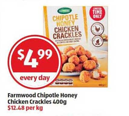 ALDI Farmwood Chipitle Honey Chicken Crackles
