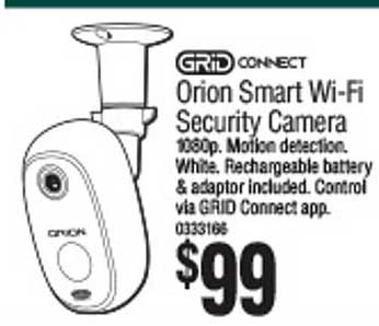 Bunnings Warehouse Grid Connect Orion Smart Wi-Fi Security Camera