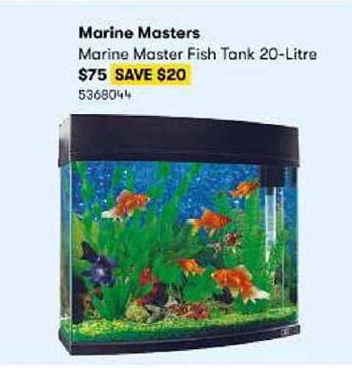 BIG W Marine Masters Marine Master Fish Tank 20-Litre