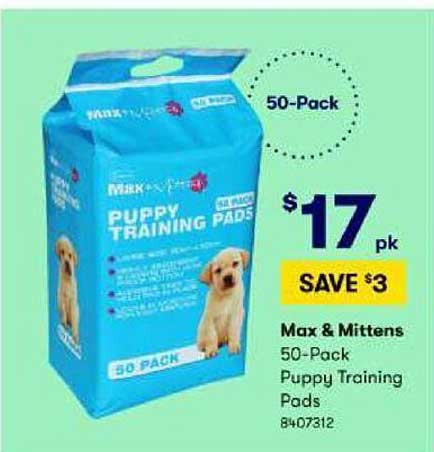 BIG W Max & Mittens 50-Pack Puppy Training Pads