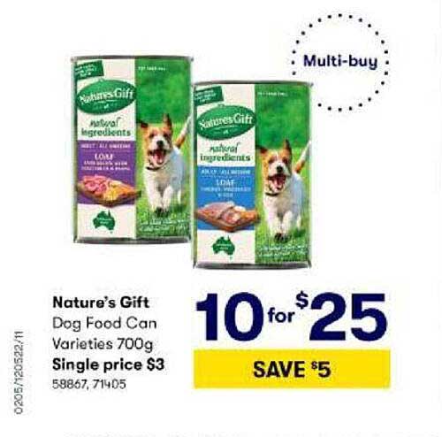 BIG W Natures Gift Dog Food Can