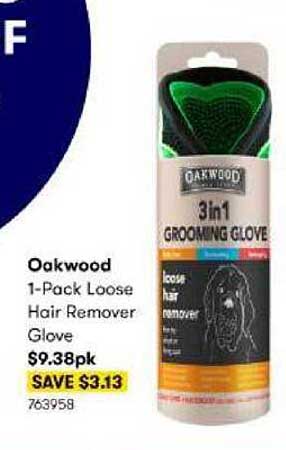 BIG W Oakwood 1-Pack Loose Hair Remover Glove