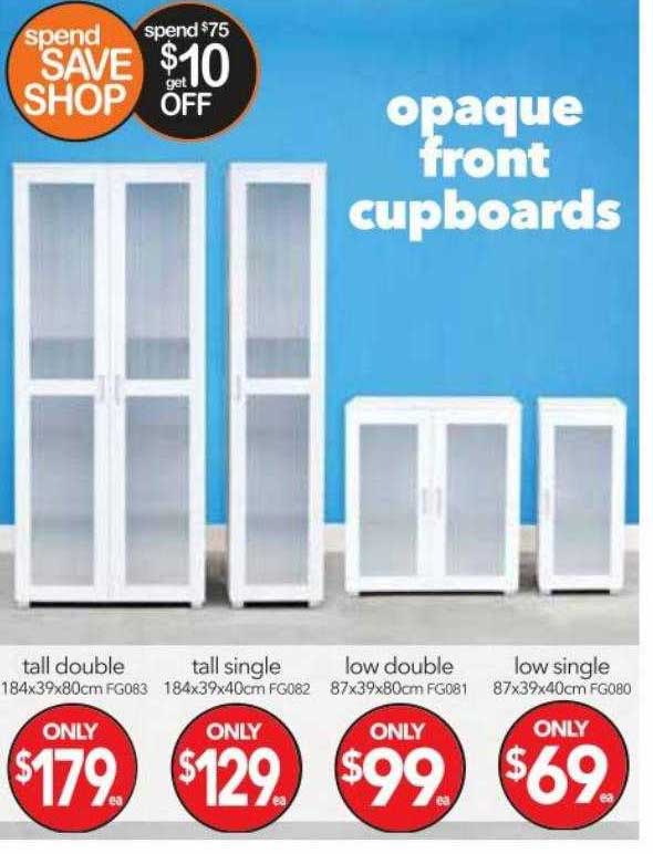Cheap As Chips Opaque Front Cupboards