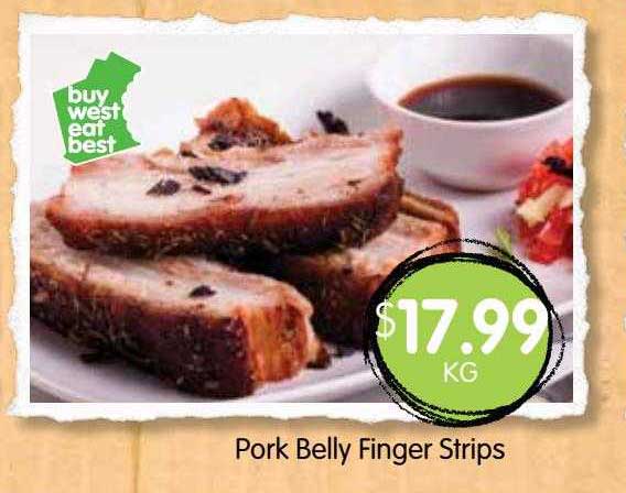 Spudshed Pork Belly Finger Strips