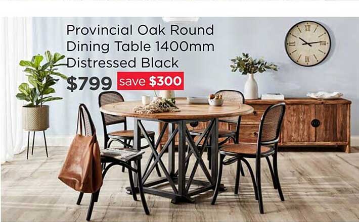 Early Settler Provincial Oak Round Dining Table