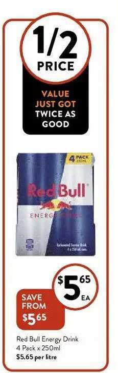 FoodWorks Red Bull Energy Drink