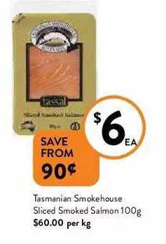 FoodWorks Tasmanian Smokehouse Sliced Smoked Salmon