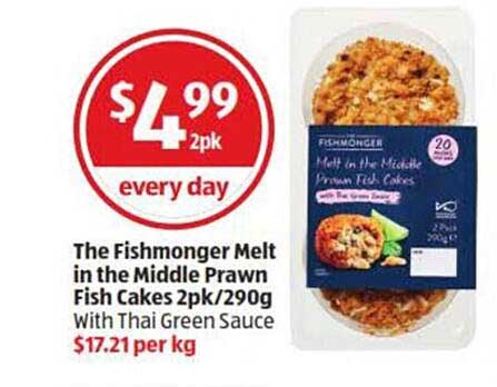 ALDI The Fishmonger Melt In The Middle Prawn Fish Cakes