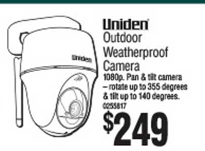 Bunnings Warehouse Uniden Outdoor Weatherproof Camera